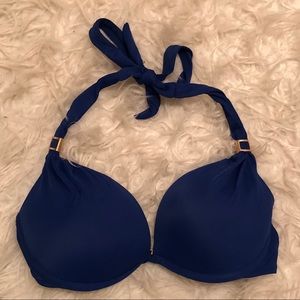 Victoria’s Secret Blue Halter Push-up Bikini Top